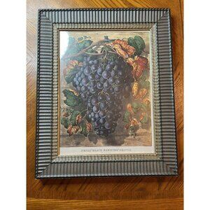 Prize Black Hamburg Grapes Framed Art Print Currier And Ives